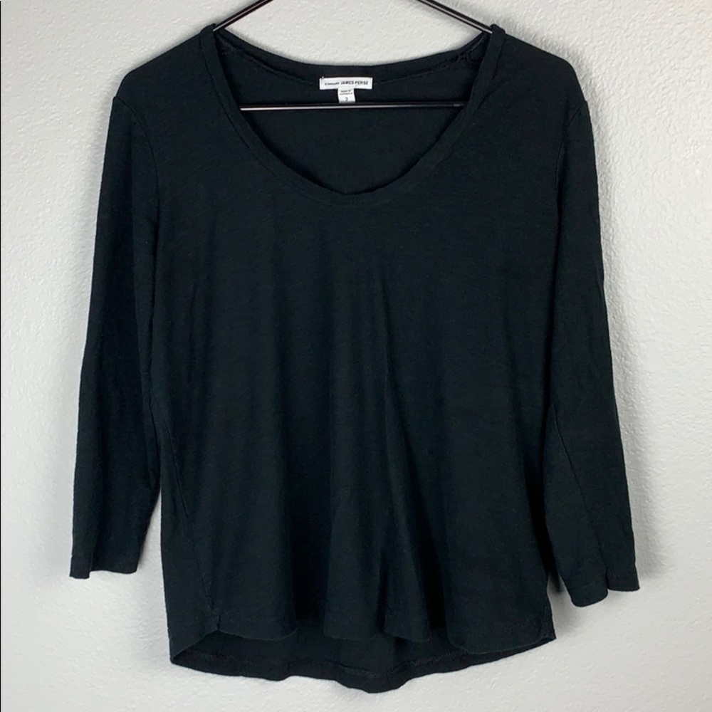 Standard James Perse Black Burnout Long Sleeve Gem
